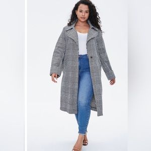 Forever 21 Plaid Coat